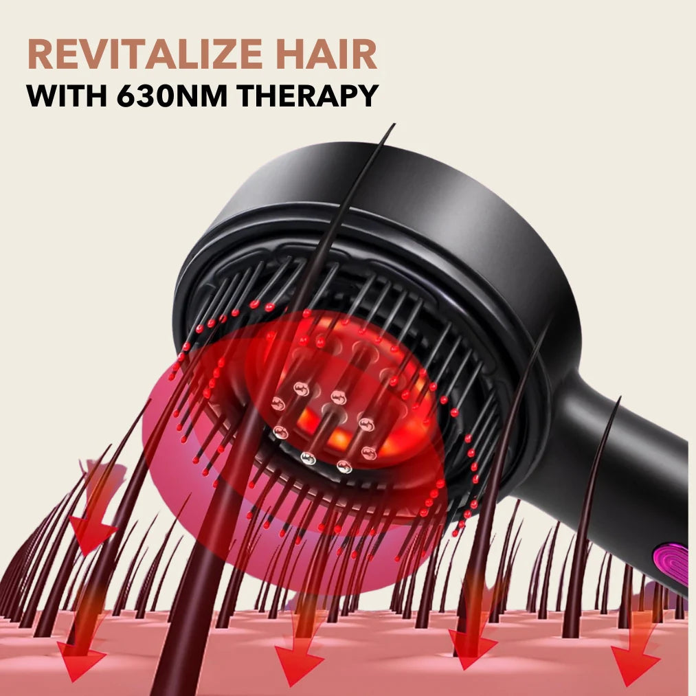 3-in-1 Electric Scalp Massager & Hair Oil Applicator – Waterproof Hair Growth Brush